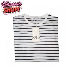 Zara (W&B Collection) Crew Neck Striped T-Shirt!